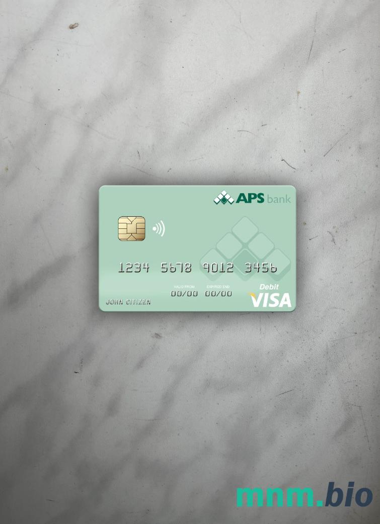 Malta APS bank Limited visa obciążyć card wygląd fotograficzny skan PSD + zdjęcie